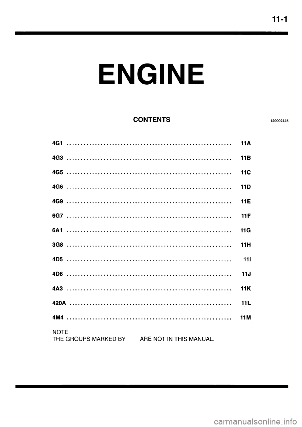 MITSUBISHI L400 1995  Workshop  Service Repair Manual 