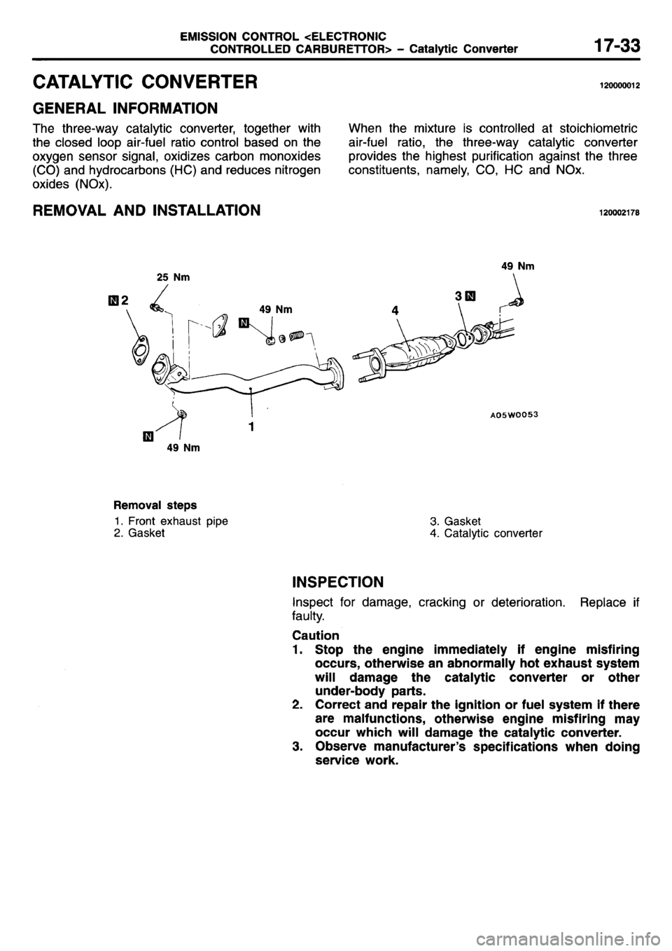 MITSUBISHI L400 1995  Workshop  Service Repair Manual 