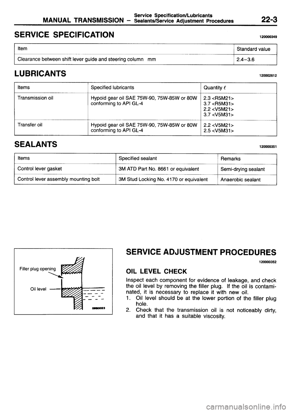 MITSUBISHI L400 1995  Workshop  Service Repair Manual 