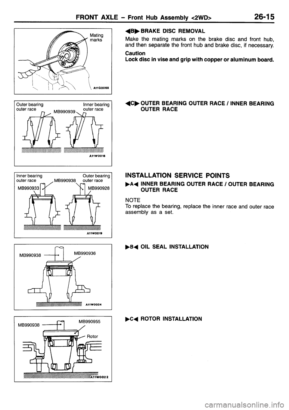 MITSUBISHI L400 1995  Workshop  Service Repair Manual 