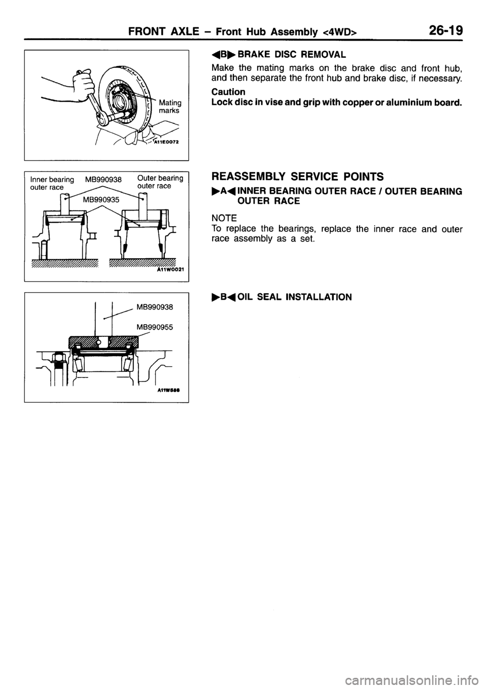 MITSUBISHI L400 1995  Workshop  Service Repair Manual 