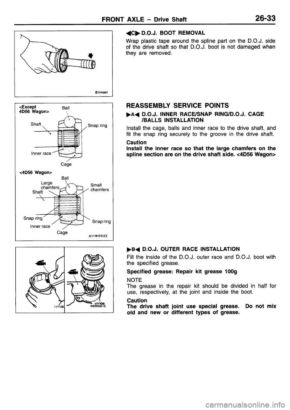 MITSUBISHI L400 1995  Workshop  Service Repair Manual 