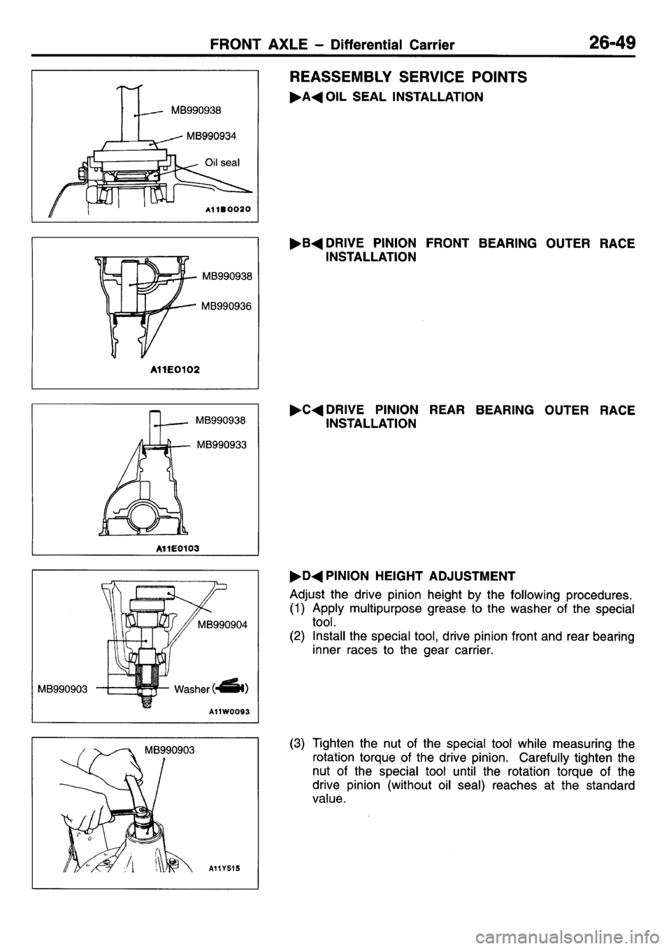 MITSUBISHI L400 1995  Workshop  Service Repair Manual 