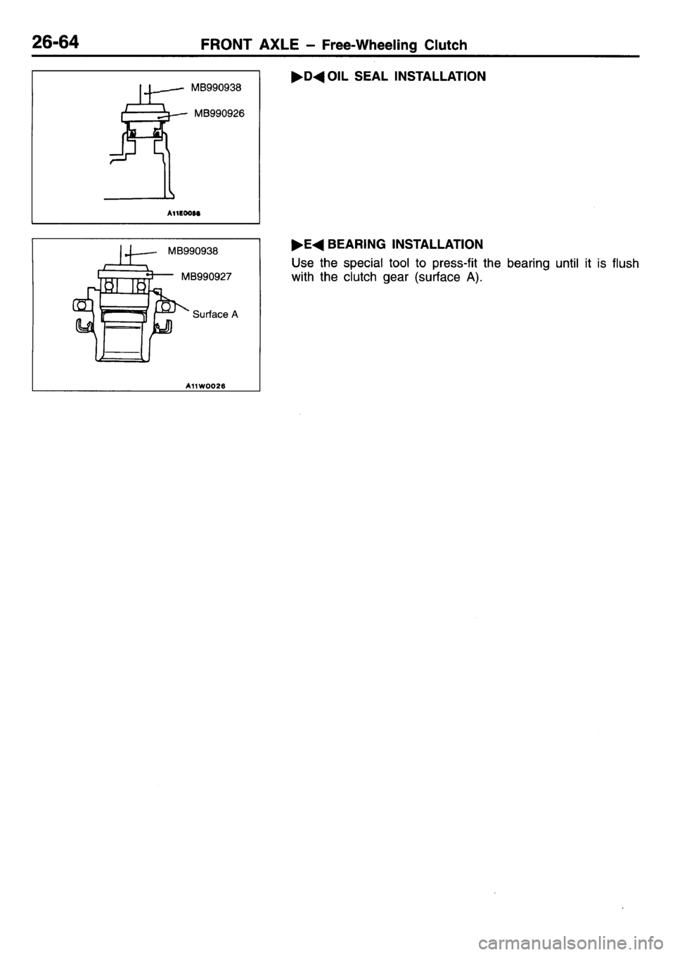 MITSUBISHI L400 1995  Workshop  Service Repair Manual 