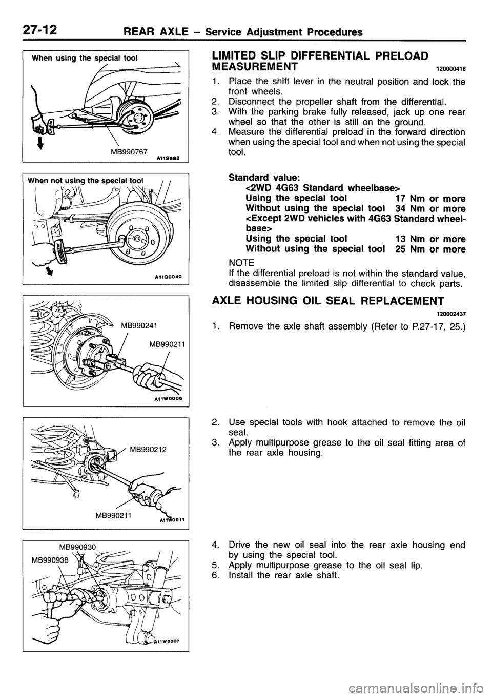 MITSUBISHI L400 1995  Workshop  Service Repair Manual 