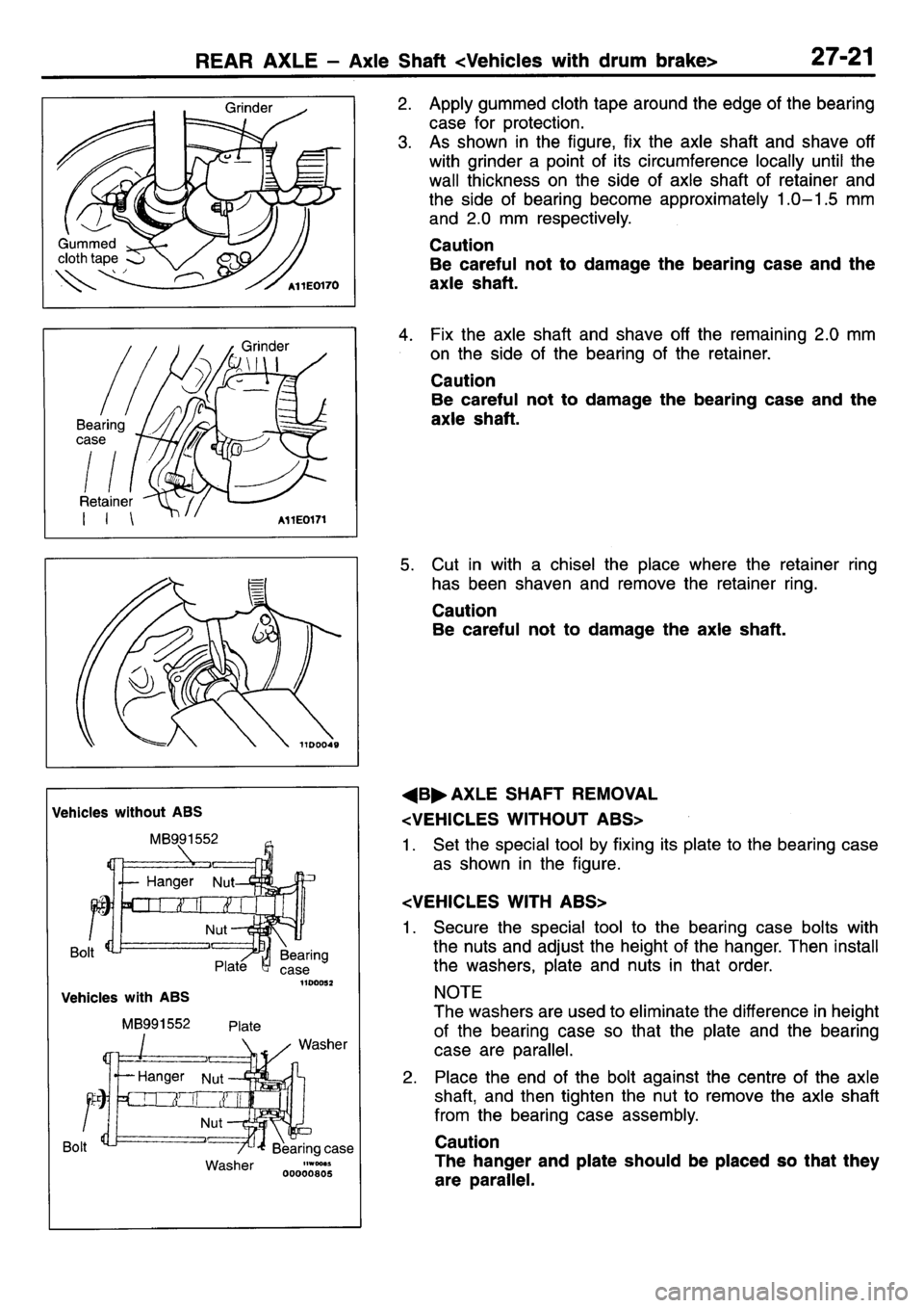 MITSUBISHI L400 1995  Workshop  Service Repair Manual 