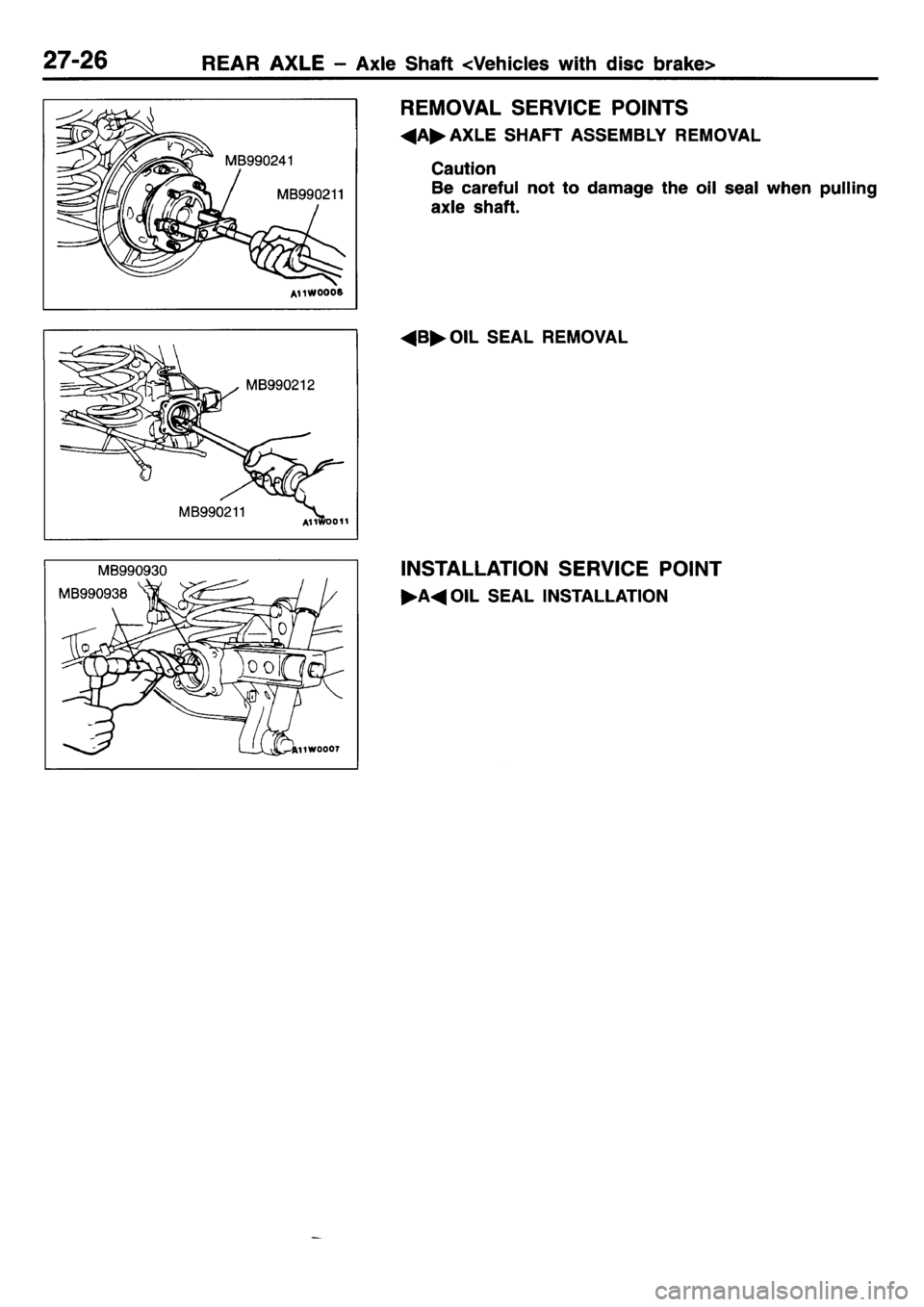 MITSUBISHI L400 1995  Workshop  Service Repair Manual 