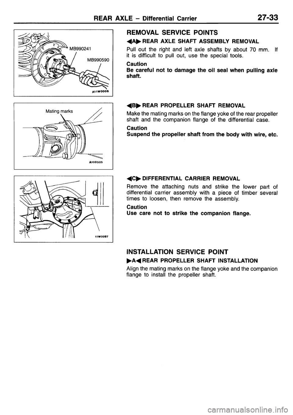 MITSUBISHI L400 1995  Workshop  Service Repair Manual 