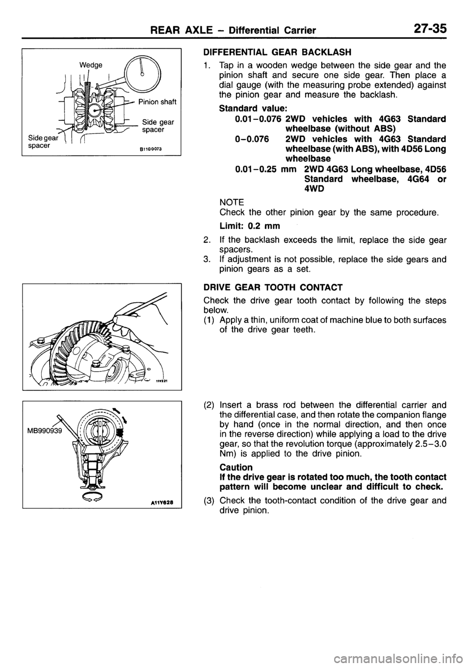 MITSUBISHI L400 1995  Workshop  Service Repair Manual 