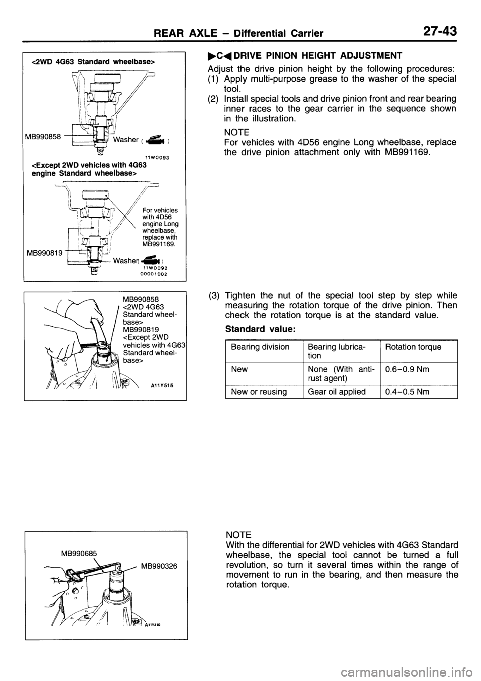 MITSUBISHI L400 1995  Workshop  Service Repair Manual 