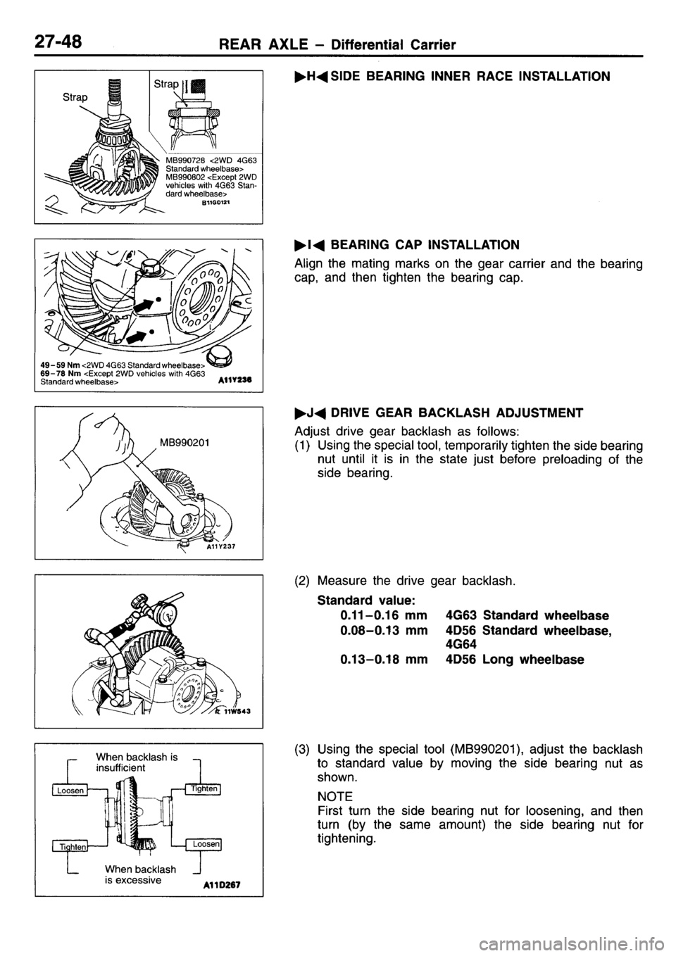 MITSUBISHI L400 1995  Workshop  Service Repair Manual 
