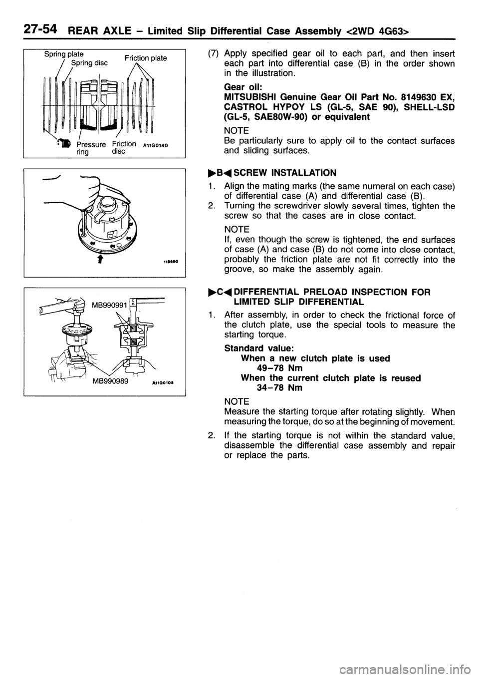 MITSUBISHI L400 1995  Workshop  Service Repair Manual 