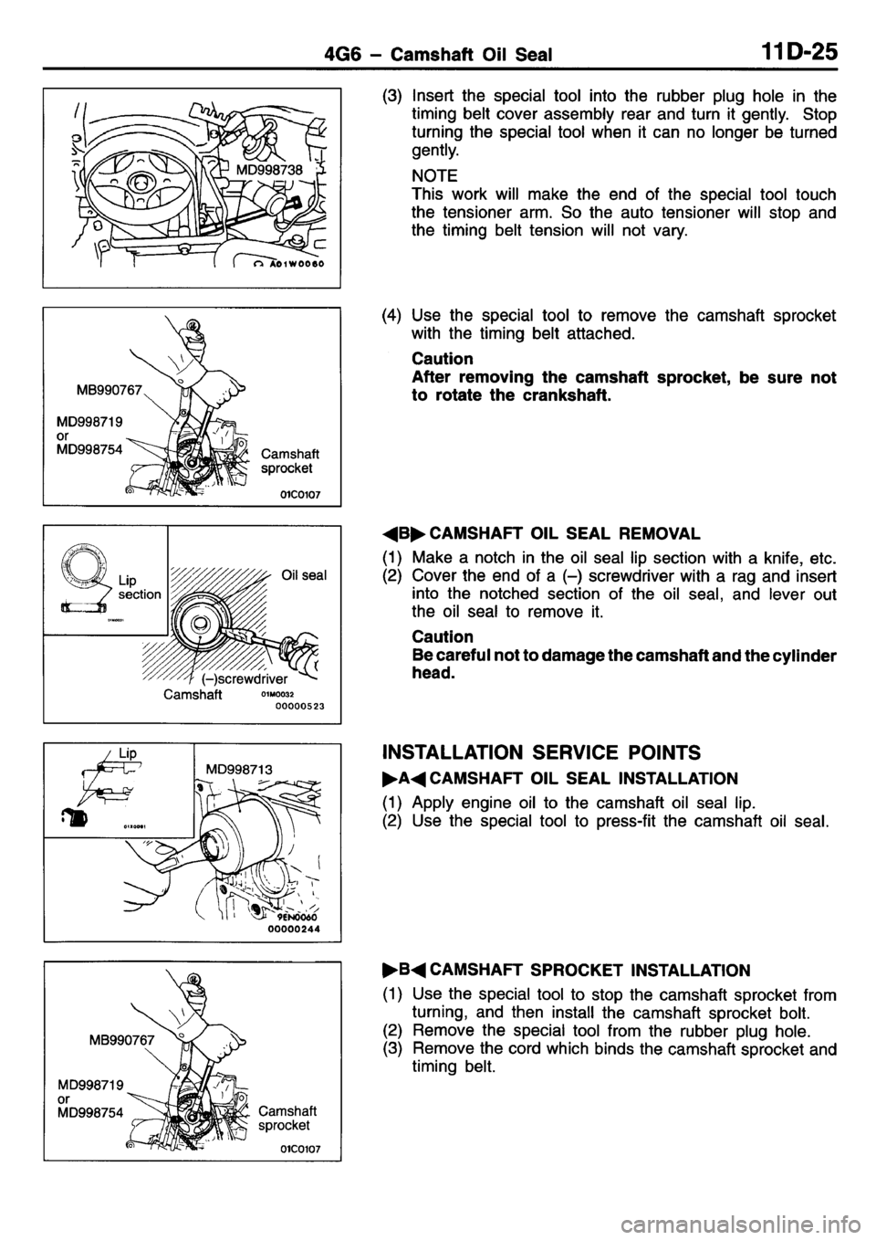 MITSUBISHI L400 1995  Workshop  Service Repair Manual 