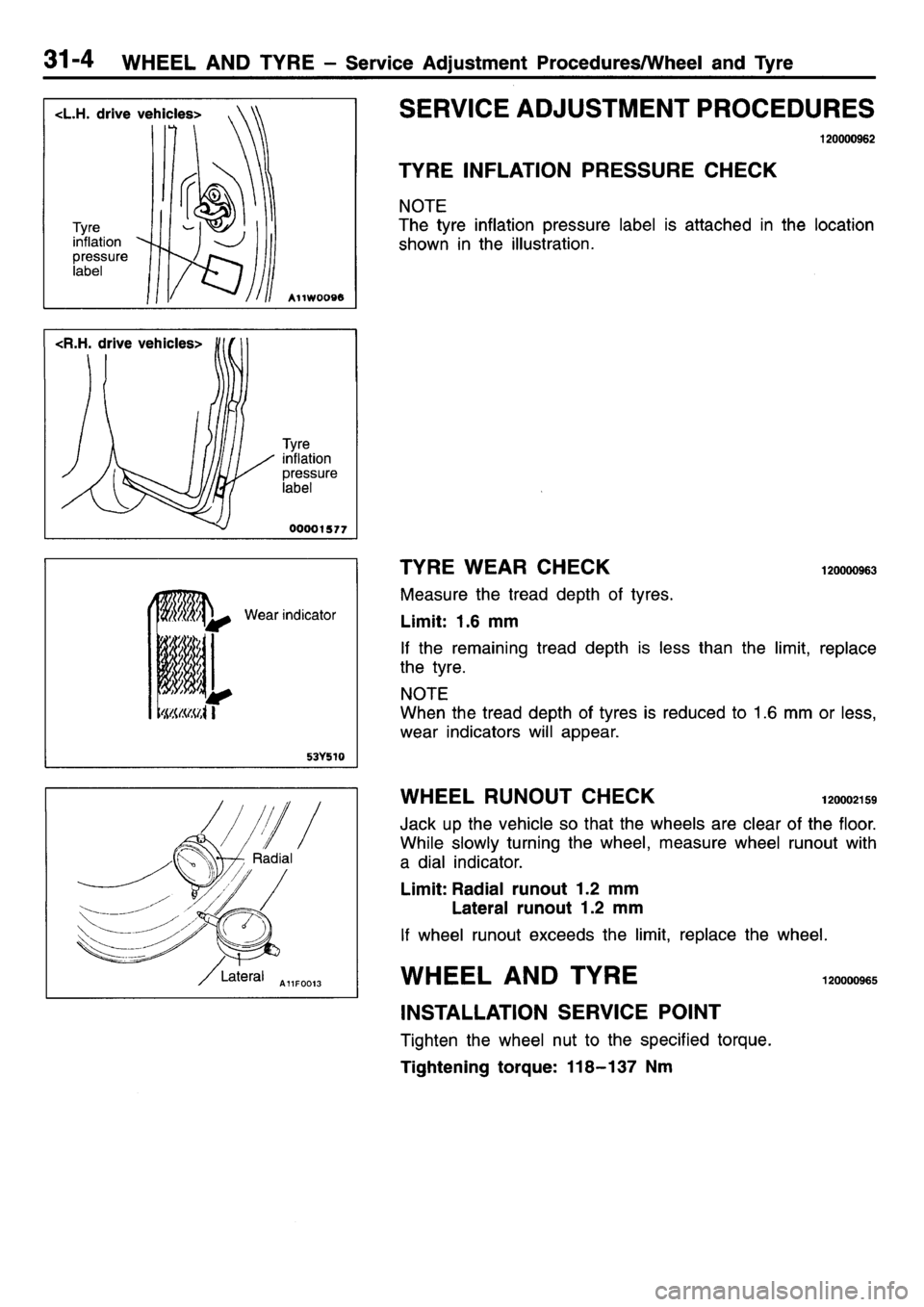 MITSUBISHI L400 1995  Workshop  Service Repair Manual 
