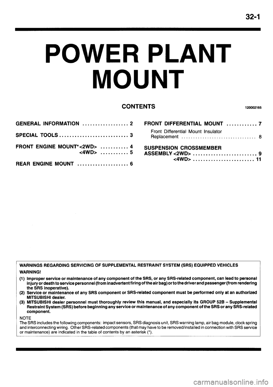 MITSUBISHI L400 1995  Workshop  Service Repair Manual 