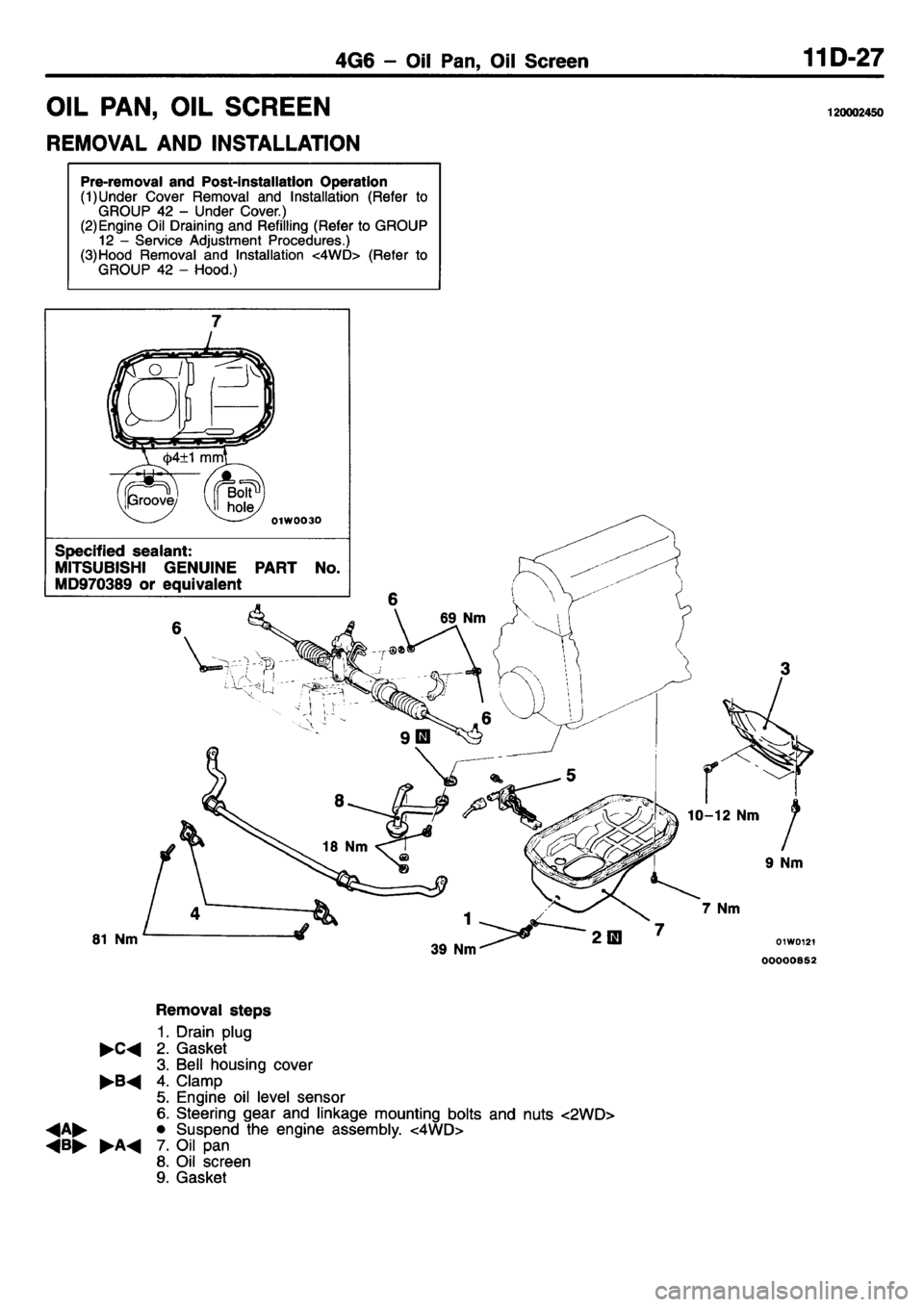 MITSUBISHI L400 1995  Workshop  Service Repair Manual 