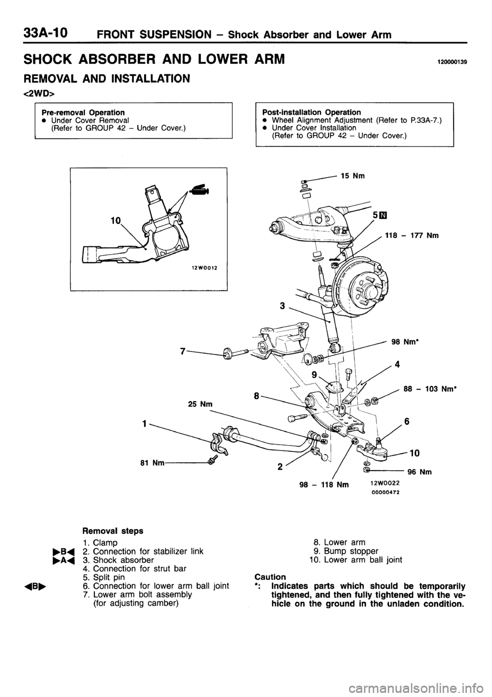 MITSUBISHI L400 1995  Workshop  Service Repair Manual 