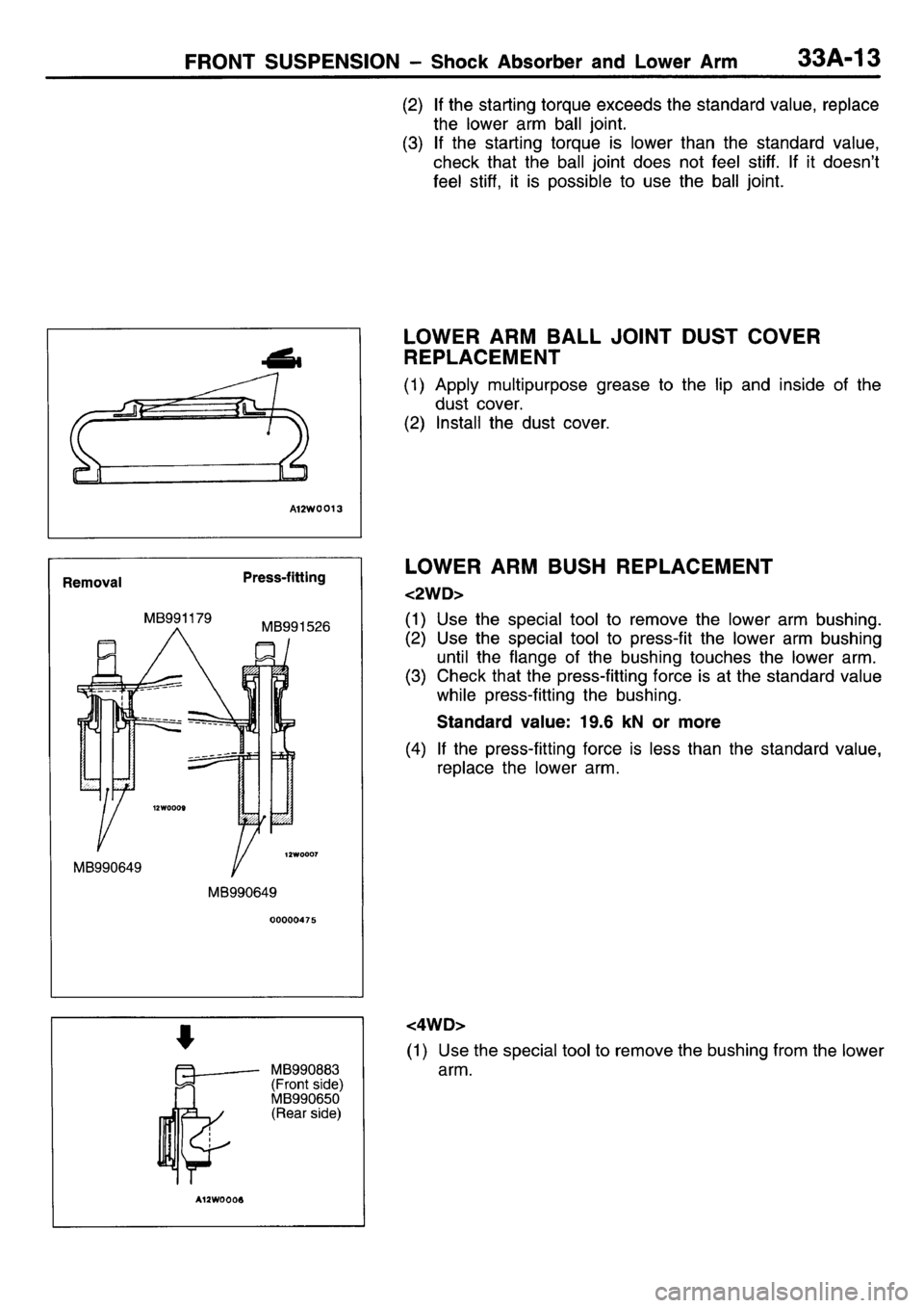 MITSUBISHI L400 1995  Workshop  Service Repair Manual 