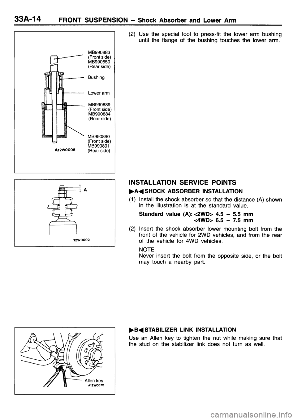 MITSUBISHI L400 1995  Workshop  Service Repair Manual 