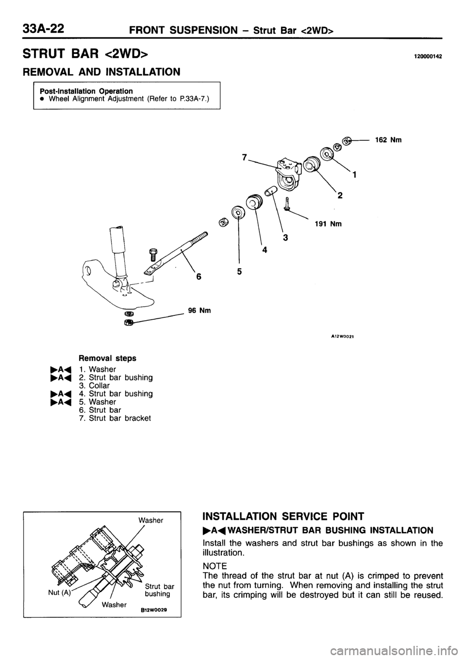 MITSUBISHI L400 1995  Workshop  Service Repair Manual 