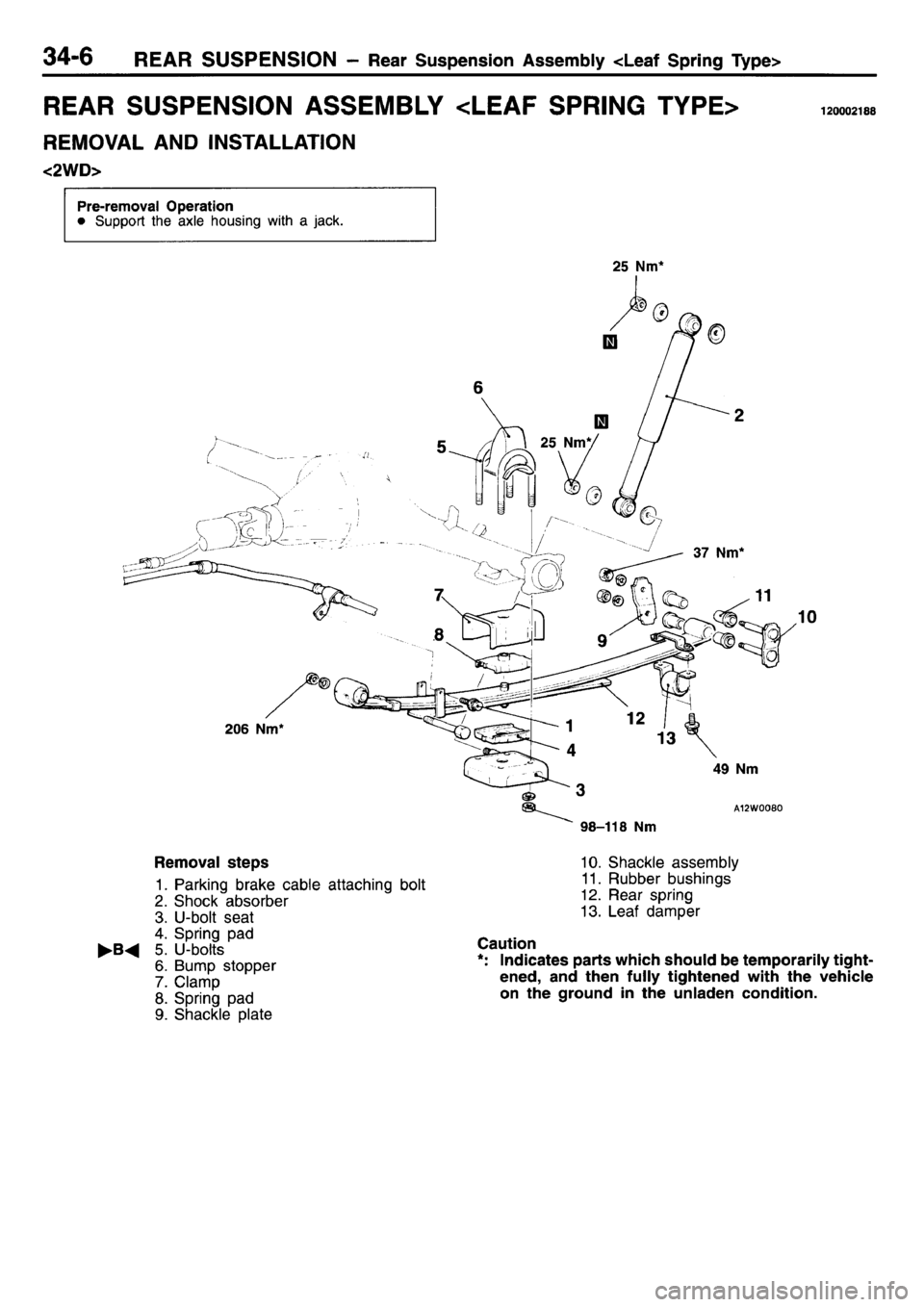 MITSUBISHI L400 1995  Workshop  Service Repair Manual 