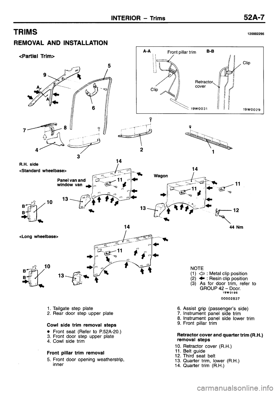 MITSUBISHI L400 1995  Workshop  Service Repair Manual 