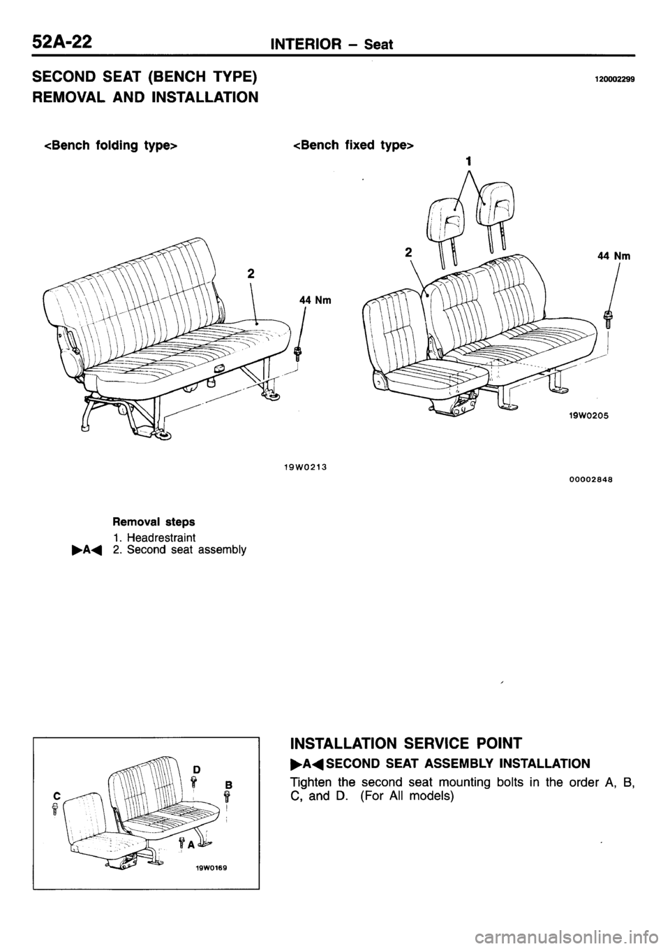 MITSUBISHI L400 1995  Workshop  Service Repair Manual 