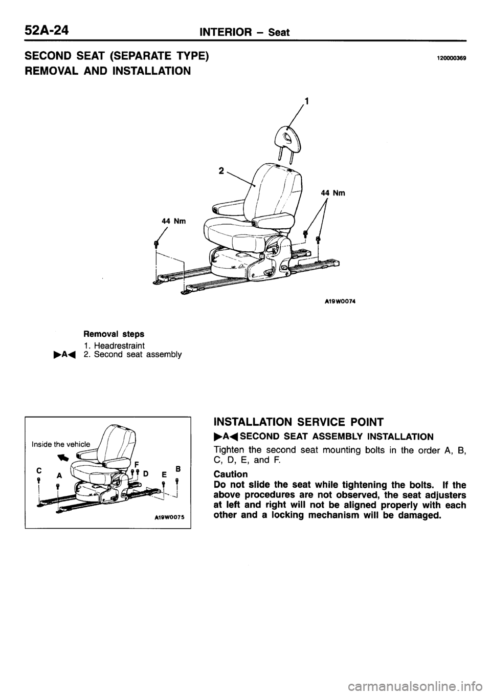 MITSUBISHI L400 1995  Workshop  Service Repair Manual 