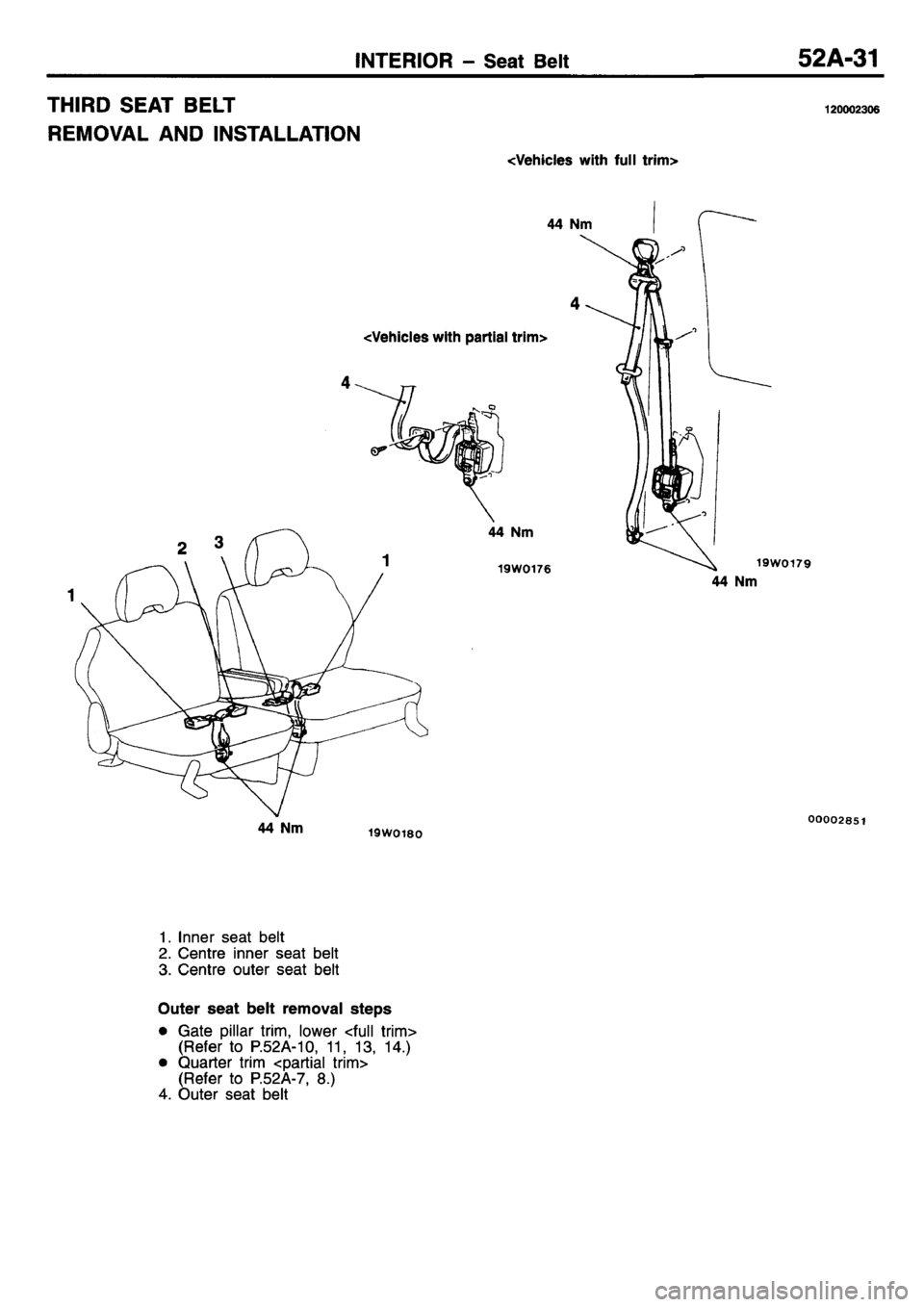 MITSUBISHI L400 1995  Workshop  Service Repair Manual 