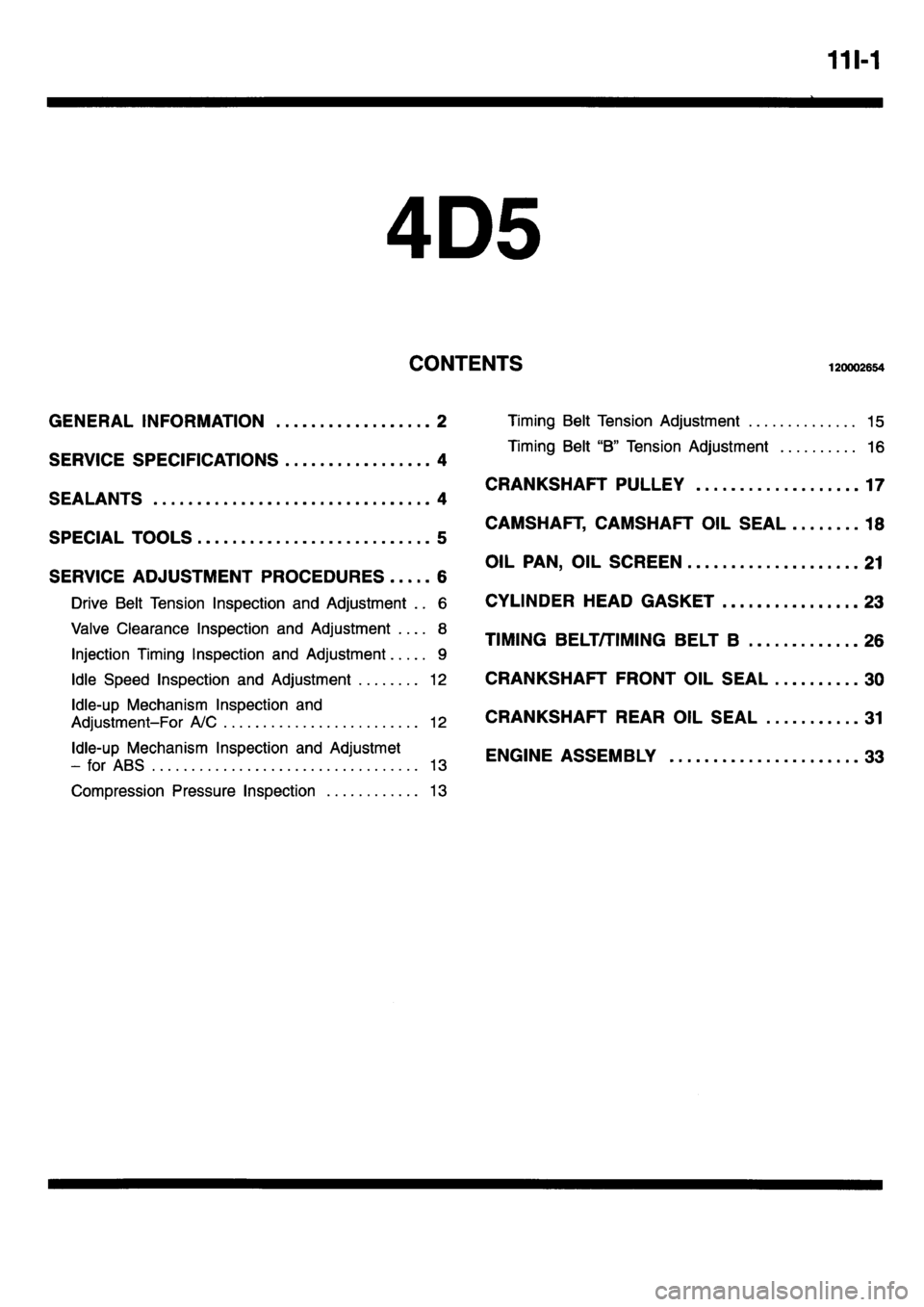 MITSUBISHI L400 1995  Workshop  Service Repair Manual 