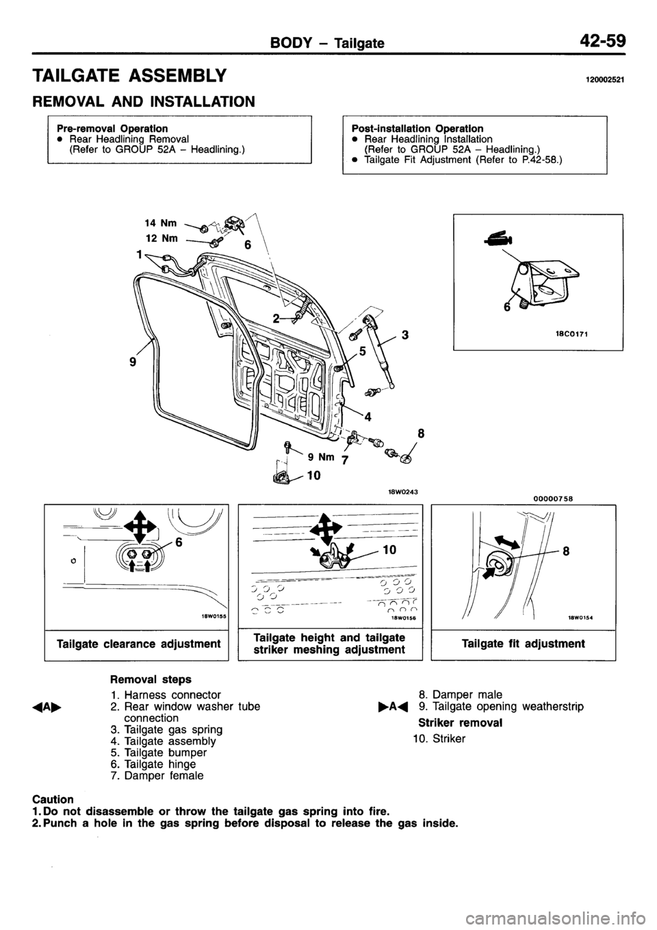 MITSUBISHI L400 1995  Workshop  Service Repair Manual 