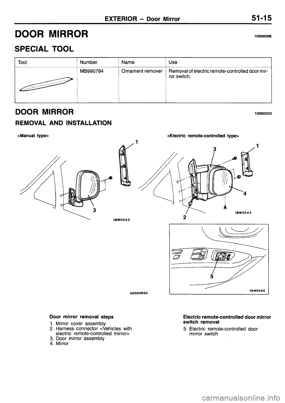 MITSUBISHI L400 1995  Workshop  Service Repair Manual 