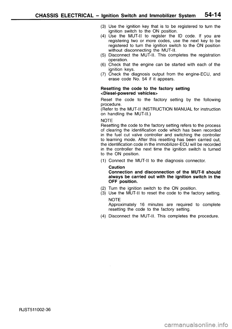 MITSUBISHI L400 1996  Workshop  Service Repair Manual 