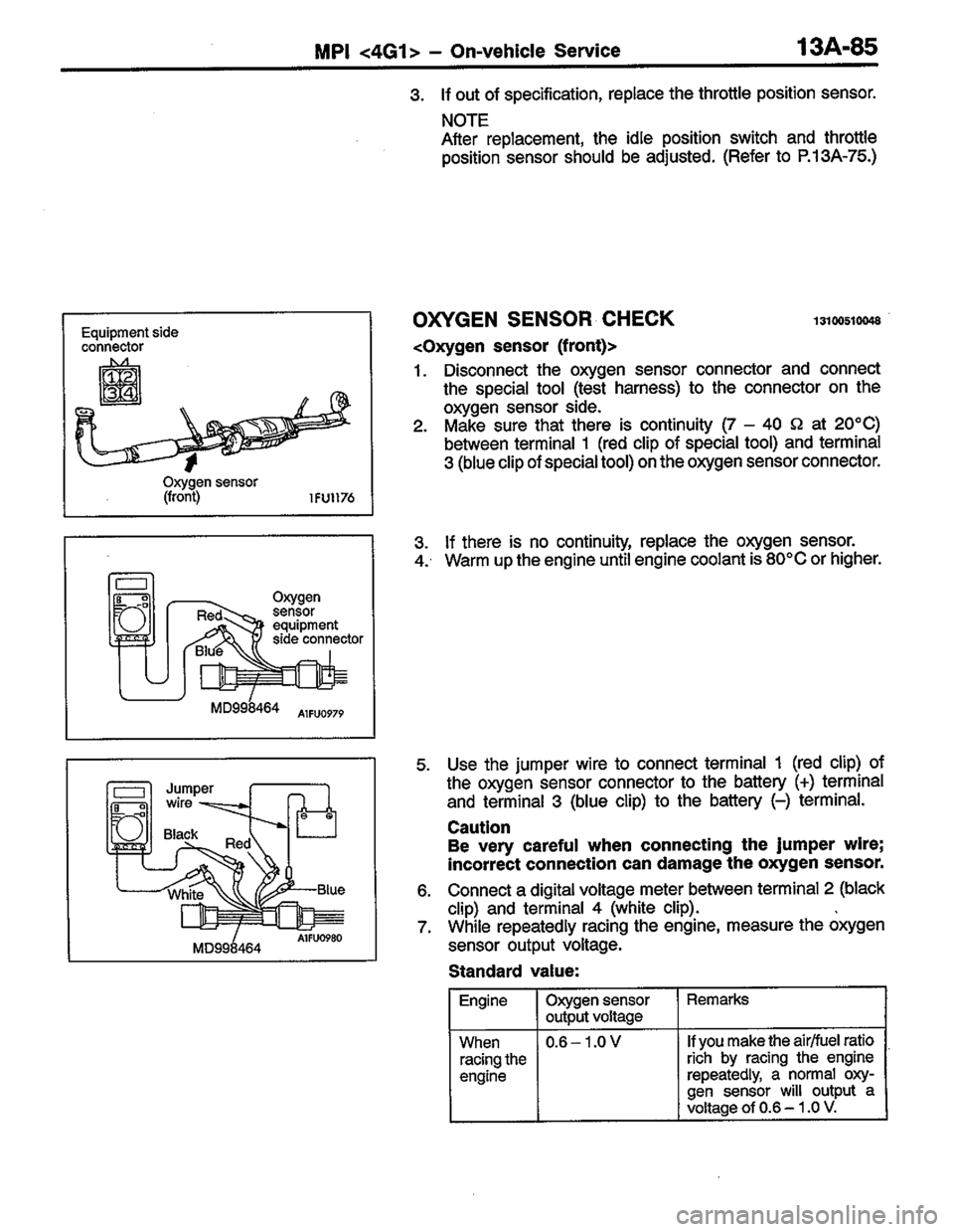 MITSUBISHI LANCER 1996  Workshop  Service Repair Manual 