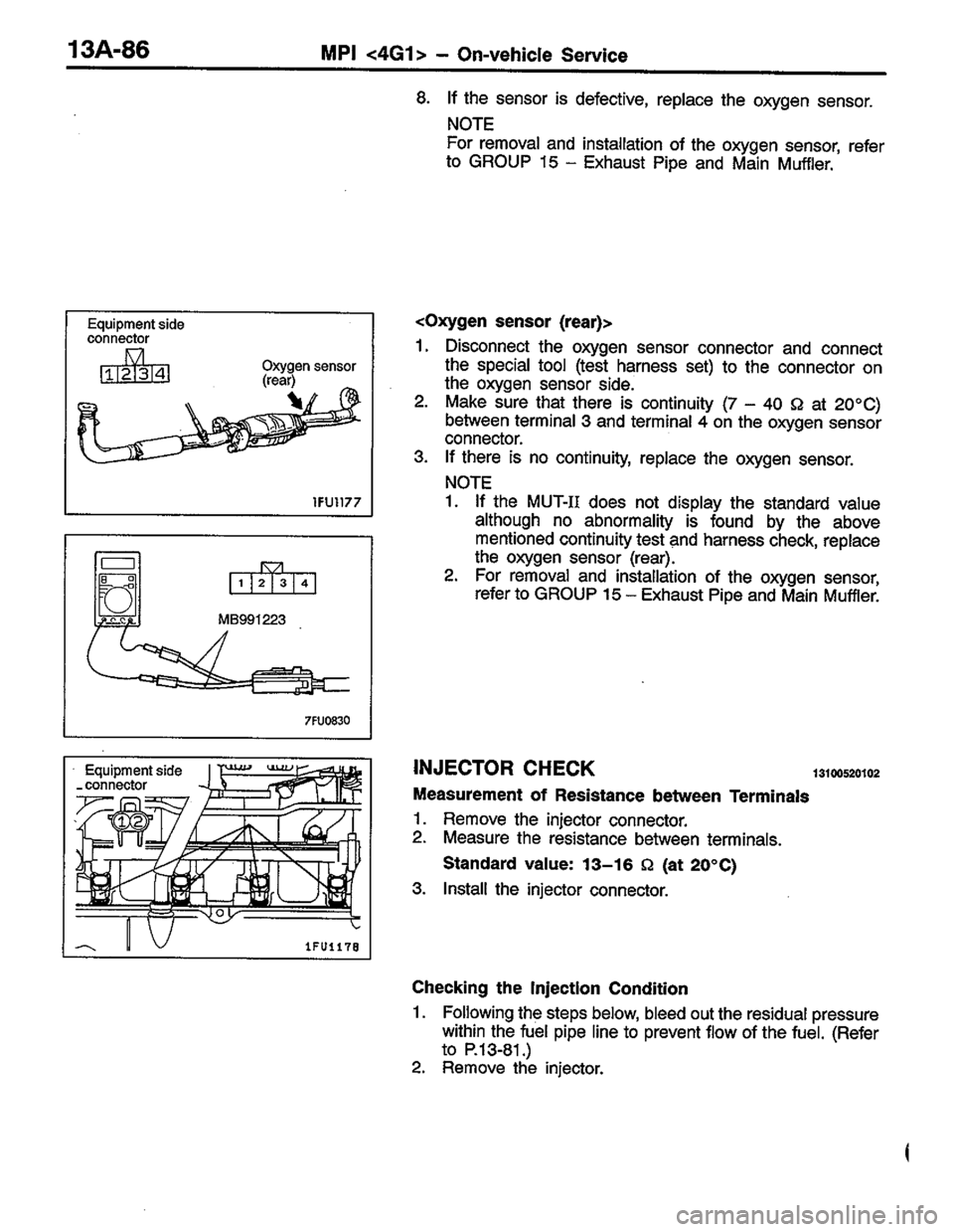 MITSUBISHI LANCER 1996  Workshop  Service Repair Manual 