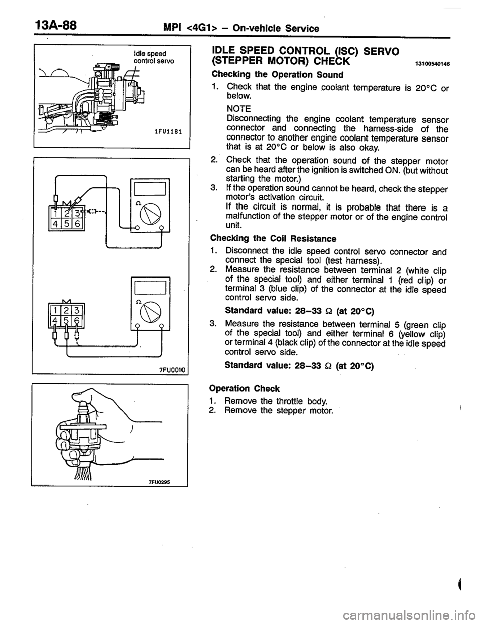 MITSUBISHI LANCER 1996  Workshop  Service Repair Manual 