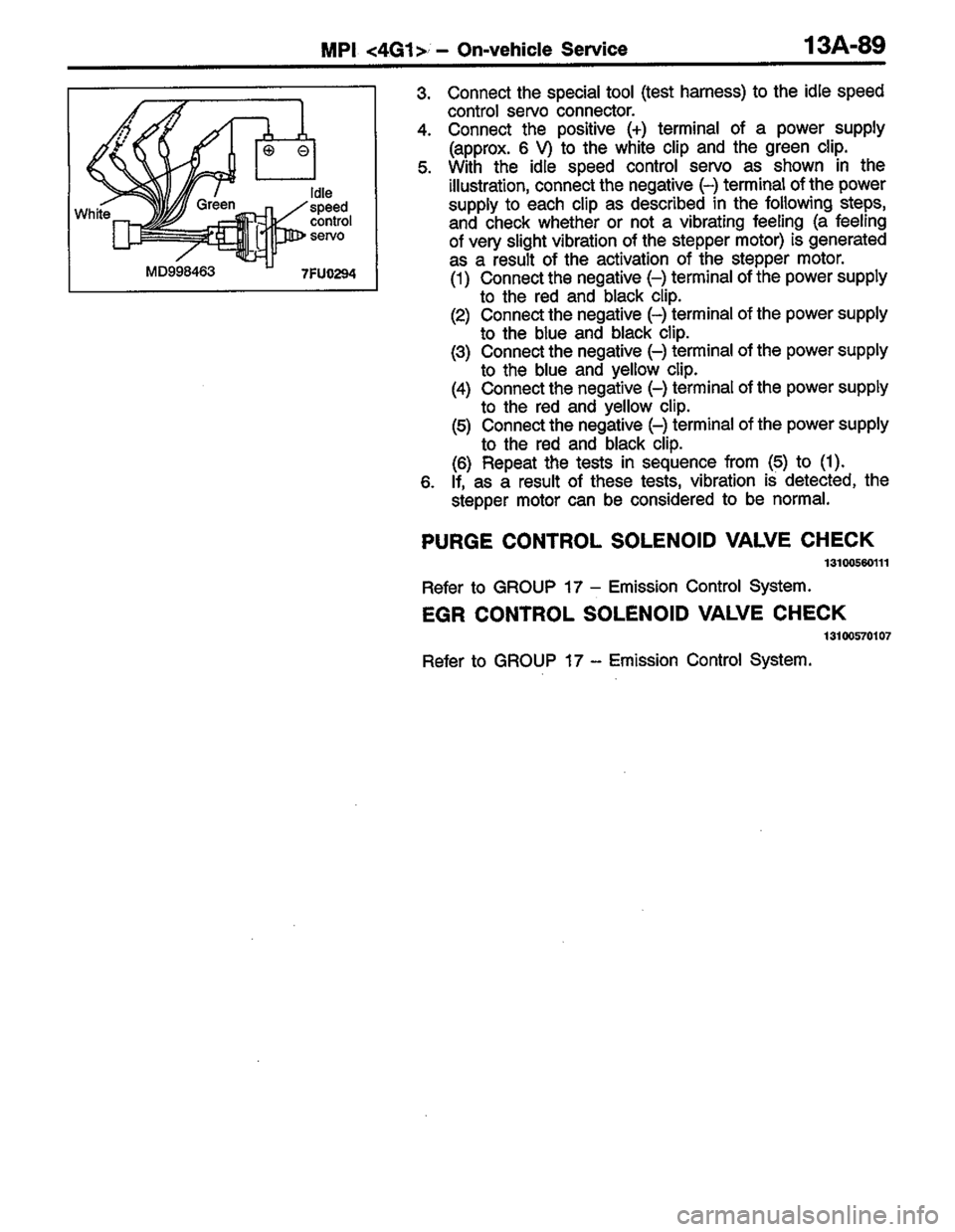 MITSUBISHI LANCER 1996  Workshop  Service Repair Manual 