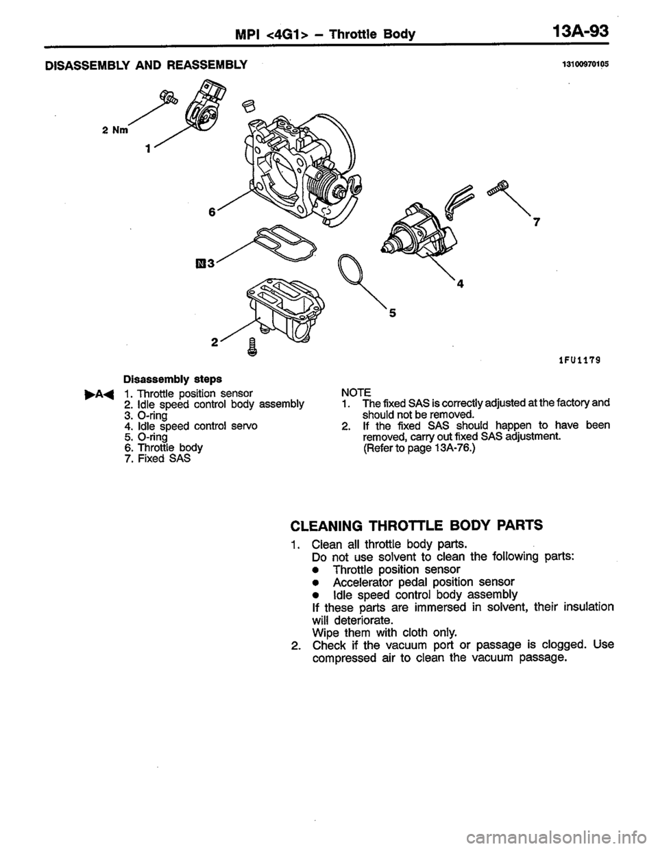 MITSUBISHI LANCER 1996  Workshop  Service Repair Manual 