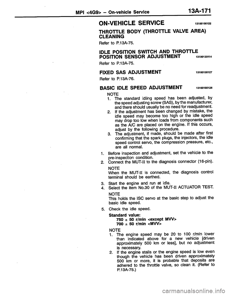 MITSUBISHI LANCER 1996  Workshop  Service Repair Manual 