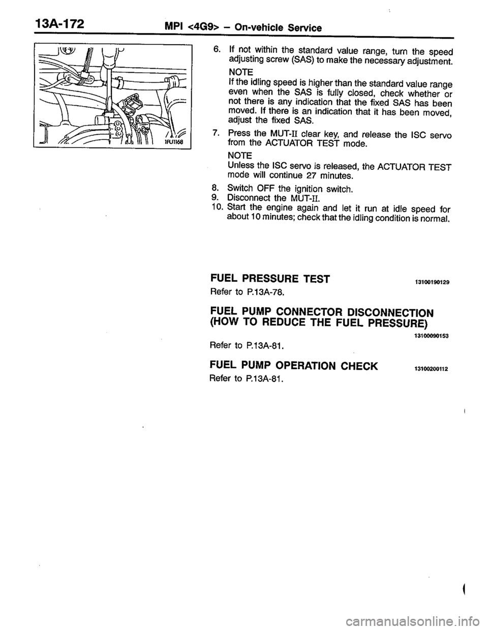 MITSUBISHI LANCER 1996  Workshop  Service Repair Manual 