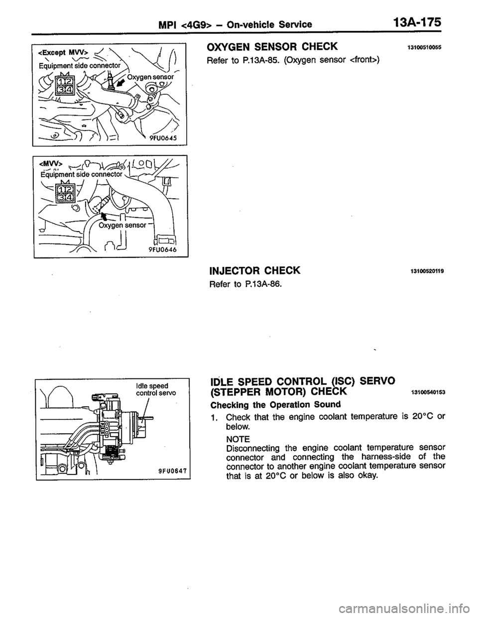 MITSUBISHI LANCER 1996  Workshop  Service Repair Manual 