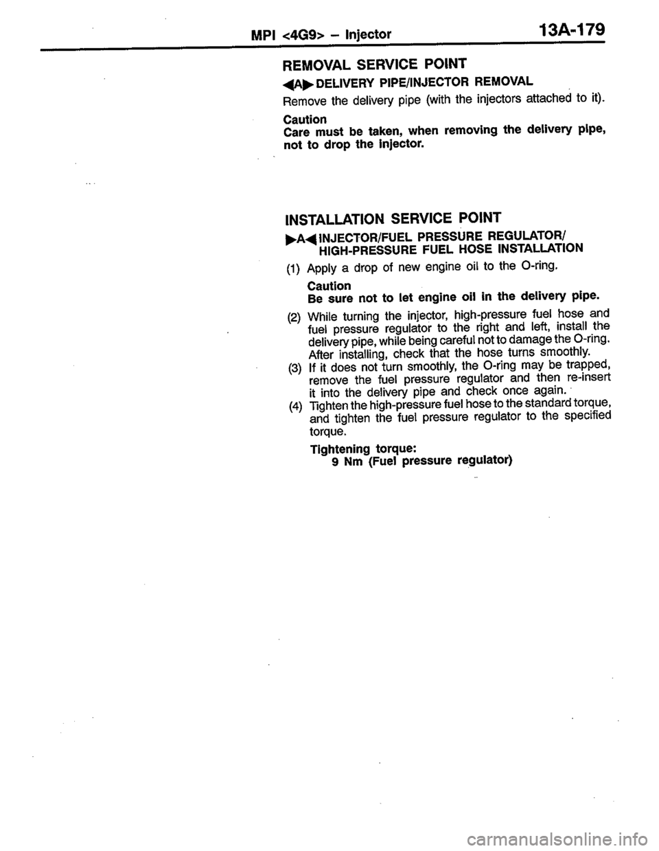 MITSUBISHI LANCER 1996  Workshop  Service Repair Manual 