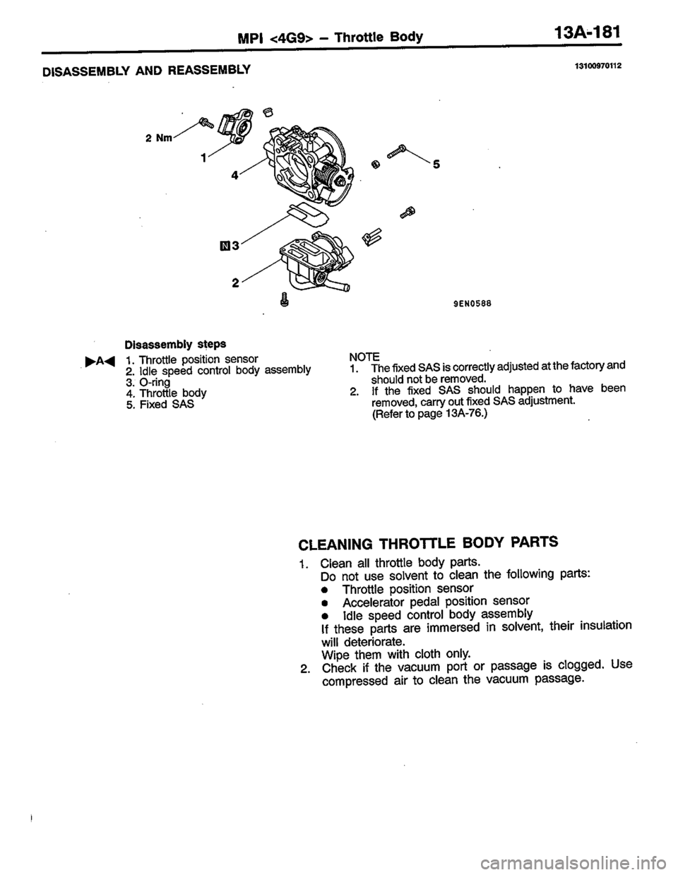 MITSUBISHI LANCER 1996  Workshop  Service Repair Manual 