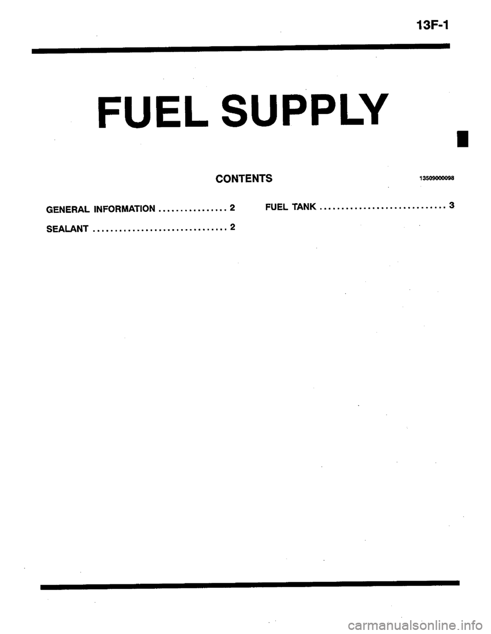 MITSUBISHI LANCER 1996  Workshop  Service Repair Manual 