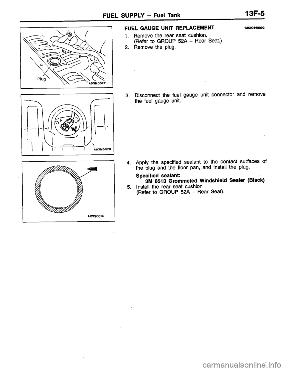 MITSUBISHI LANCER 1996  Workshop  Service Repair Manual 