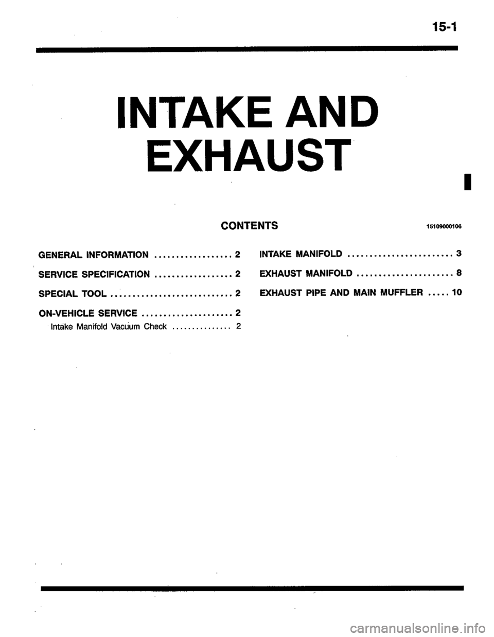 MITSUBISHI LANCER 1996  Workshop  Service Repair Manual 