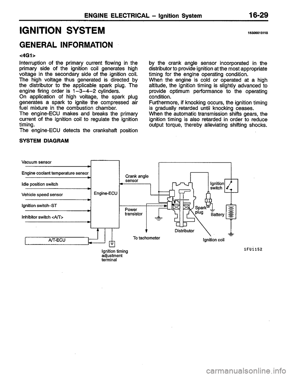 MITSUBISHI LANCER 1996  Workshop  Service Repair Manual 