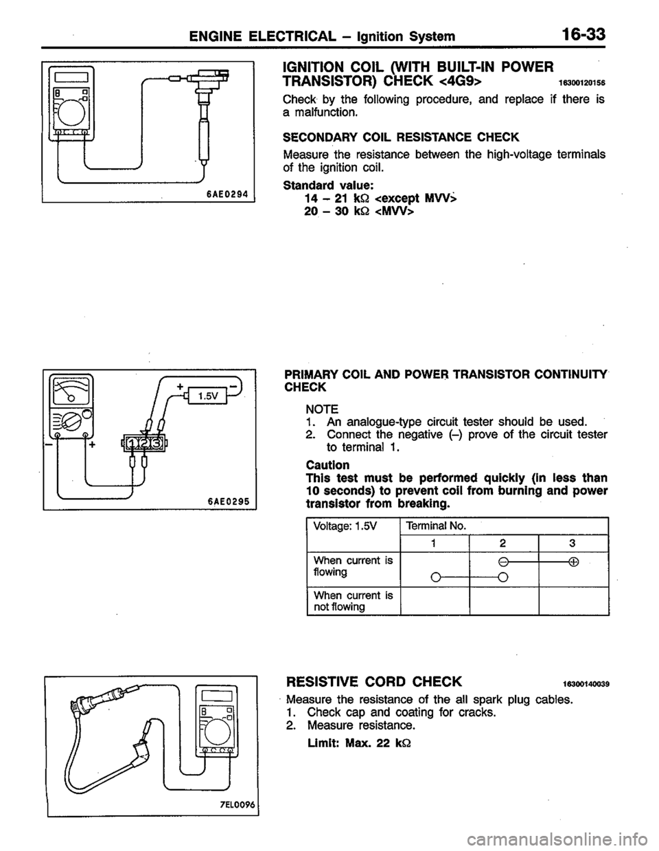 MITSUBISHI LANCER 1996  Workshop  Service Repair Manual 