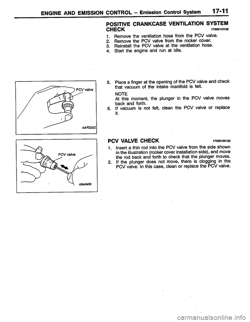 MITSUBISHI LANCER 1996  Workshop  Service Repair Manual 