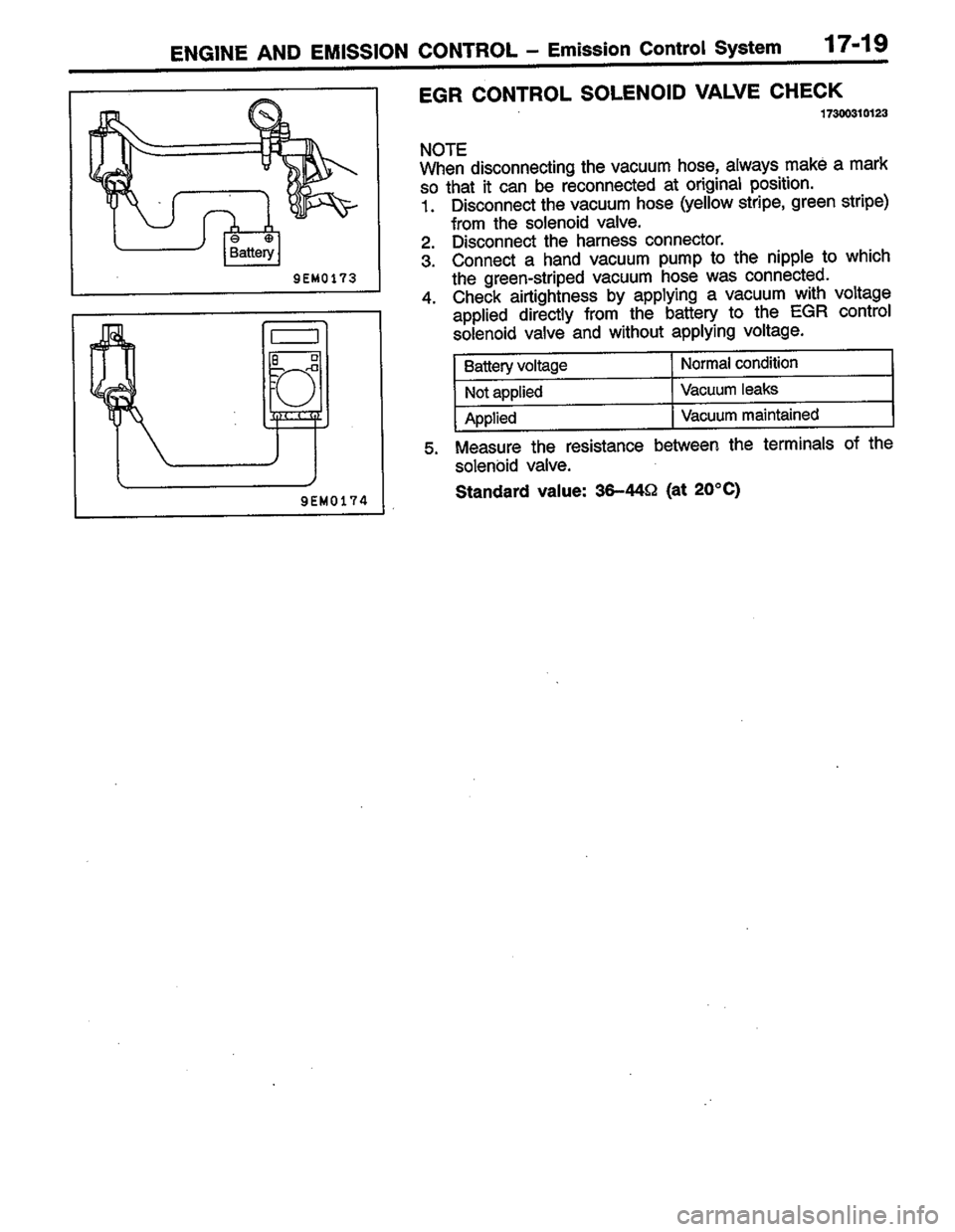 MITSUBISHI LANCER 1996  Workshop  Service Repair Manual 